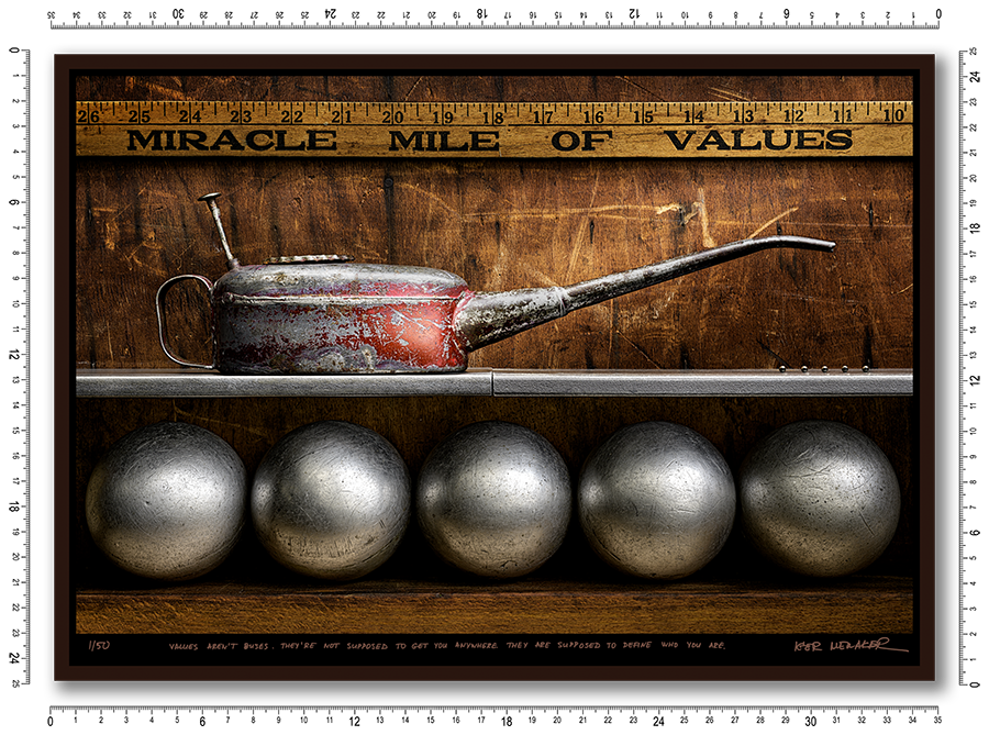 Values aren't buses. They're not supposed to get you anywhere. They're supposed to define who you are.