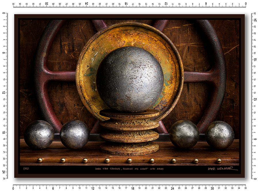 Dark star crashes, pouring its light into ashes