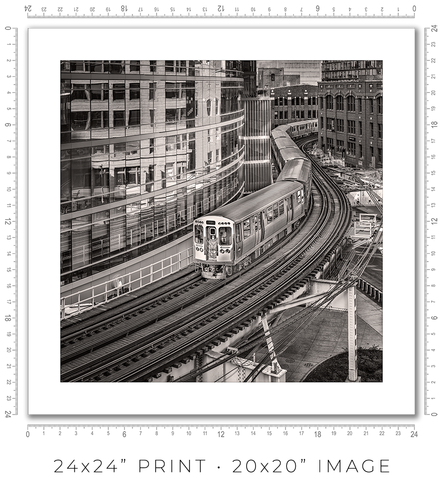 Chicago L Hubbard Curve - Igor Menaker Fine Art Photography