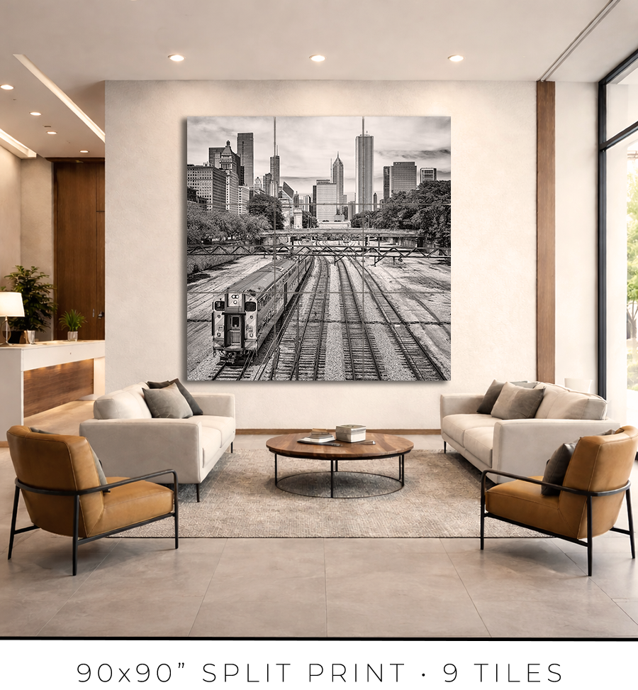 Chicago Skyline Above the Metra Electric Line - Igor Menaker Fine Art Photography