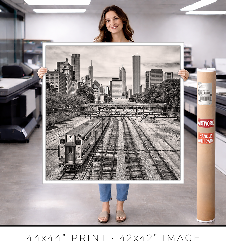 Chicago Skyline Above the Metra Electric Line - Igor Menaker Fine Art Photography