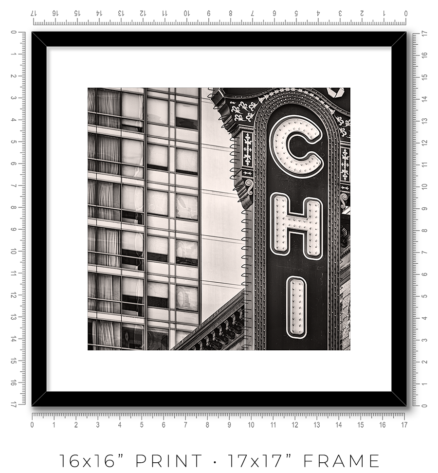 Chicago Theater Vertical Sign - Igor Menaker Fine Art Photography