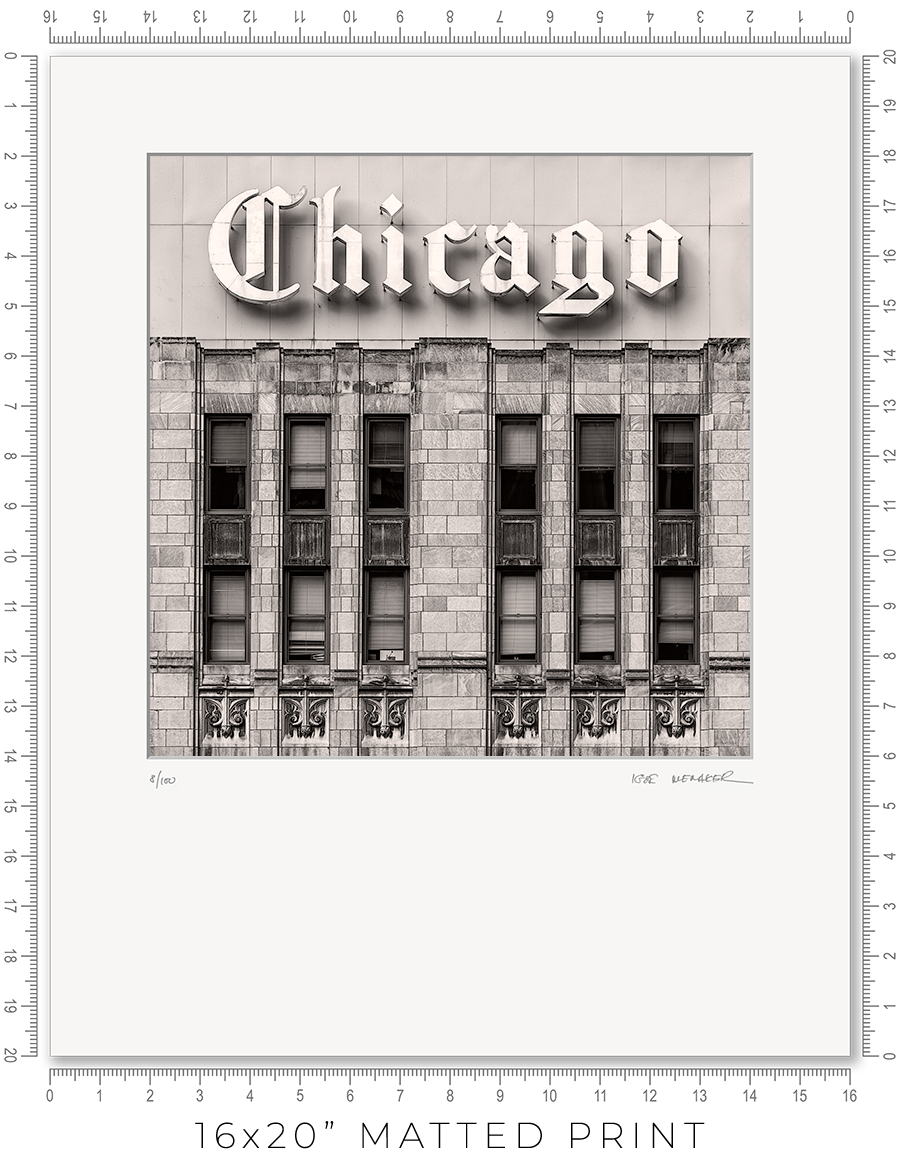 Chicago Tribune Sign - Igor Menaker Fine Art Photography