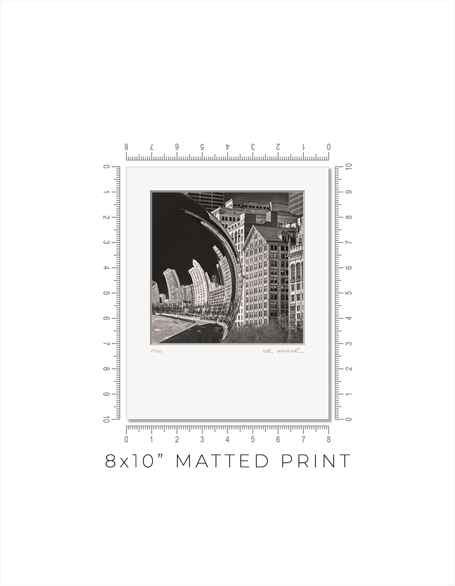 Cloud Gate Michigan Avenue Reflection - Igor Menaker Fine Art Photography