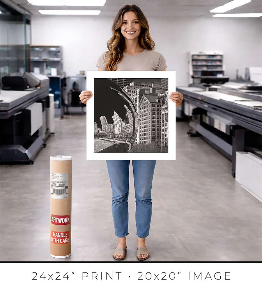 Cloud Gate Michigan Avenue Reflection - Igor Menaker Fine Art Photography