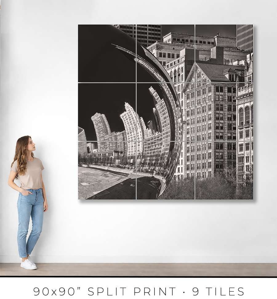 Cloud Gate Michigan Avenue Reflection - Igor Menaker Fine Art Photography