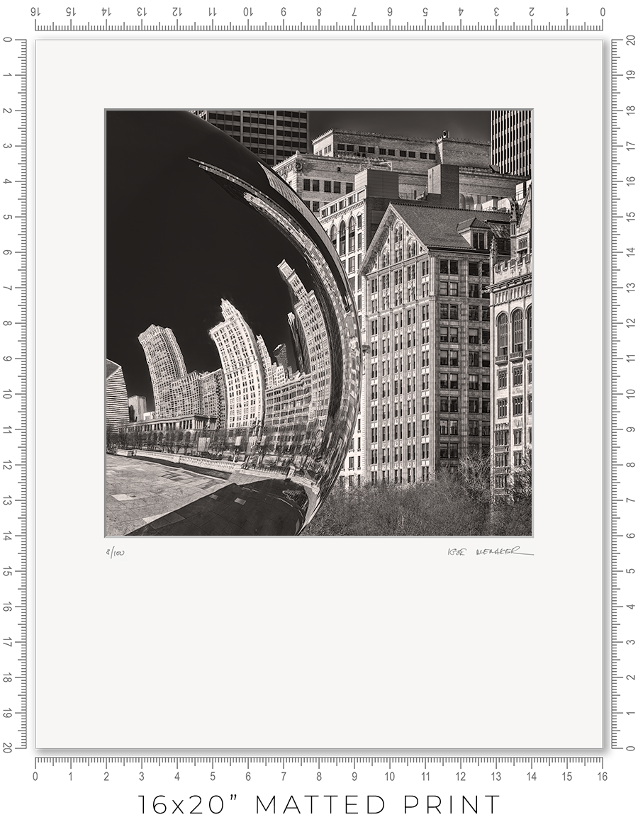 Cloud Gate Michigan Avenue Reflection - Igor Menaker Fine Art Photography
