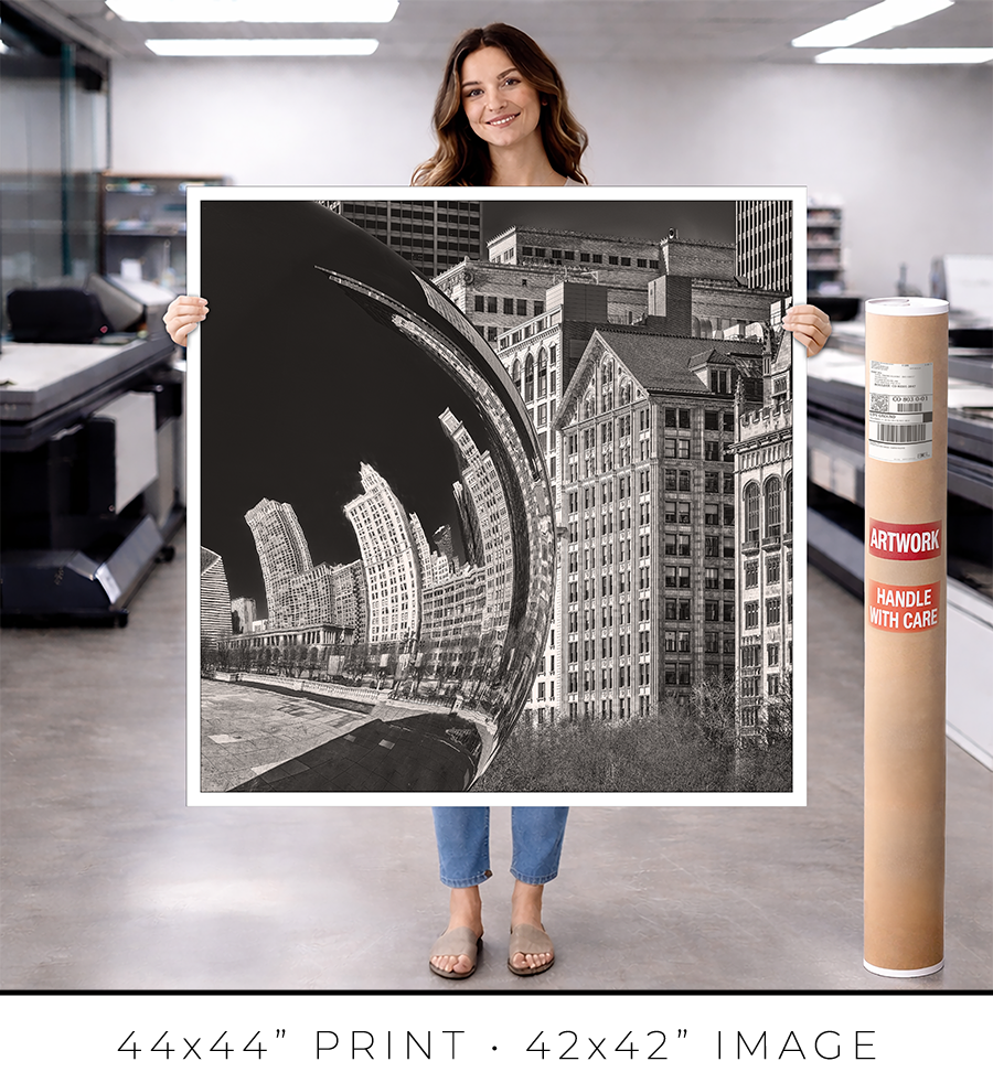 Cloud Gate Michigan Avenue Reflection - Igor Menaker Fine Art Photography