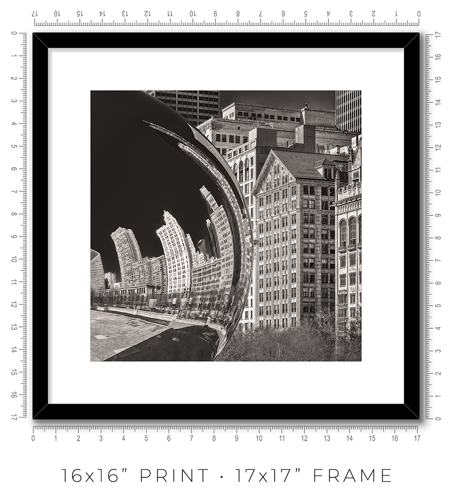 Cloud Gate Michigan Avenue Reflection - Igor Menaker Fine Art Photography