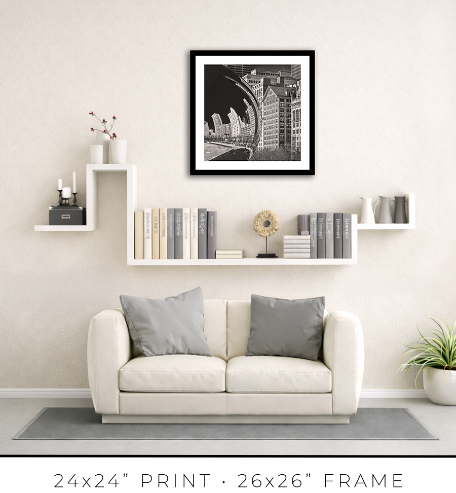 Cloud Gate Michigan Avenue Reflection - Igor Menaker Fine Art Photography