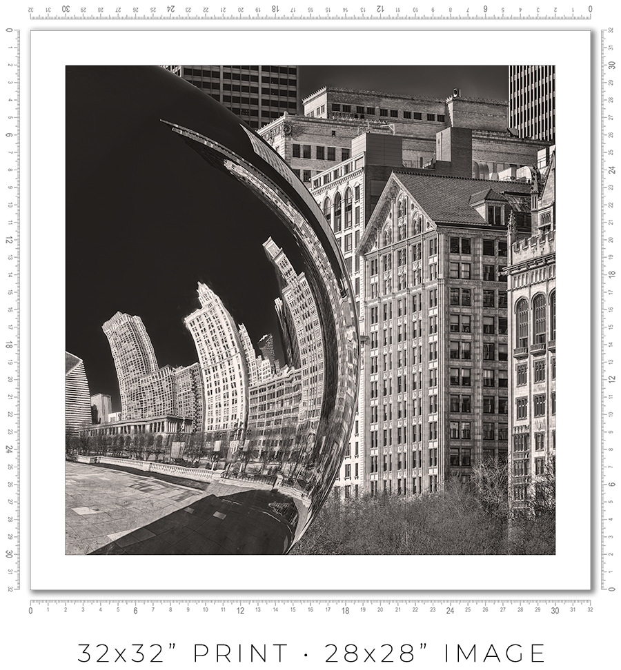 Cloud Gate Michigan Avenue Reflection - Igor Menaker Fine Art Photography