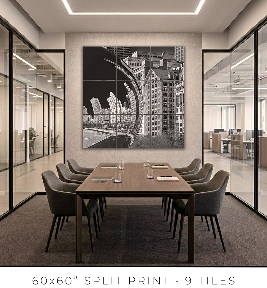 Cloud Gate Michigan Avenue Reflection - Igor Menaker Fine Art Photography