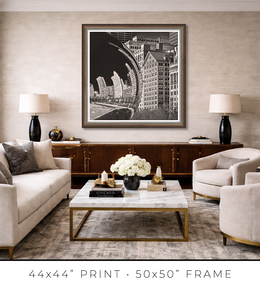 Cloud Gate Michigan Avenue Reflection - Igor Menaker Fine Art Photography