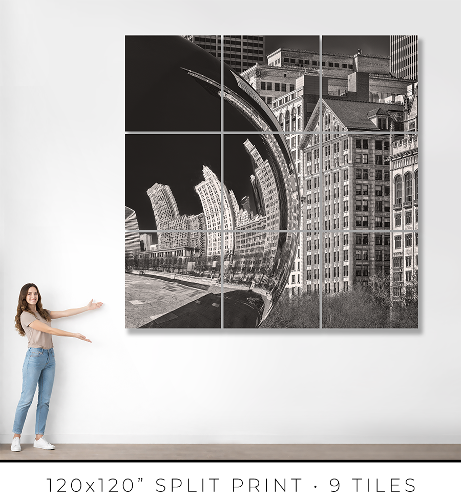 Cloud Gate Michigan Avenue Reflection - Igor Menaker Fine Art Photography