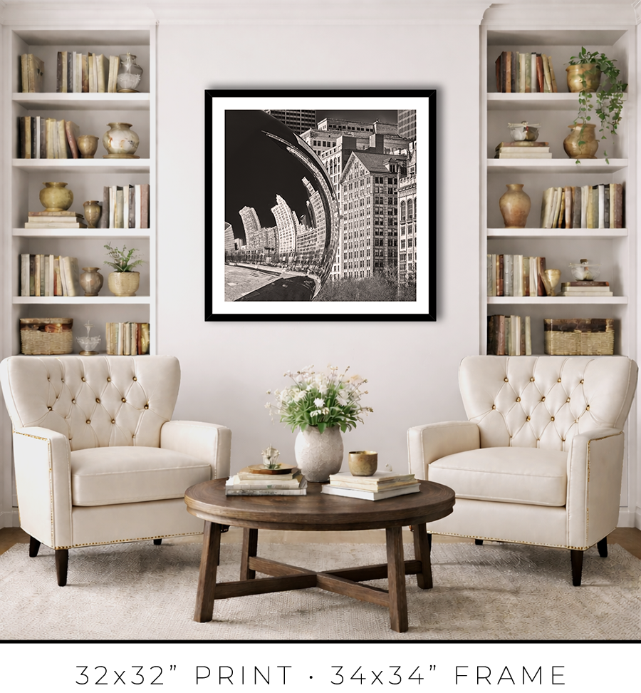 Cloud Gate Michigan Avenue Reflection - Igor Menaker Fine Art Photography