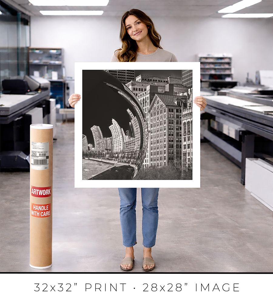 Cloud Gate Michigan Avenue Reflection - Igor Menaker Fine Art Photography