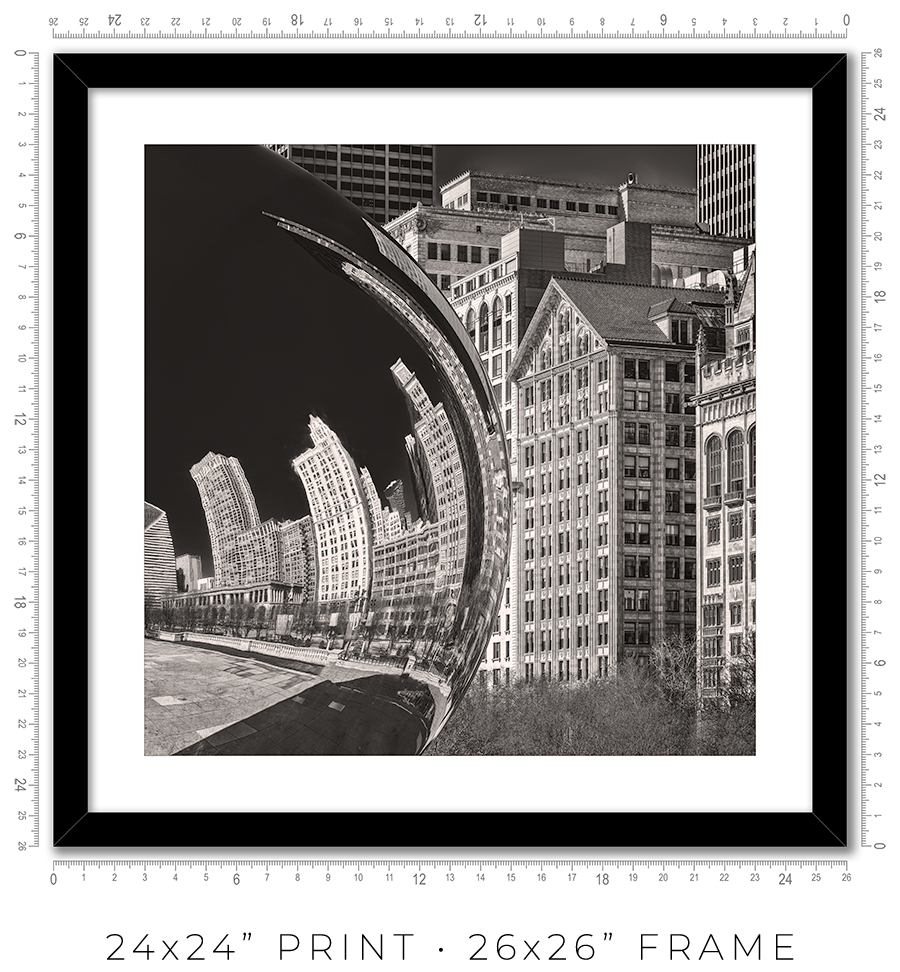 Cloud Gate Michigan Avenue Reflection - Igor Menaker Fine Art Photography