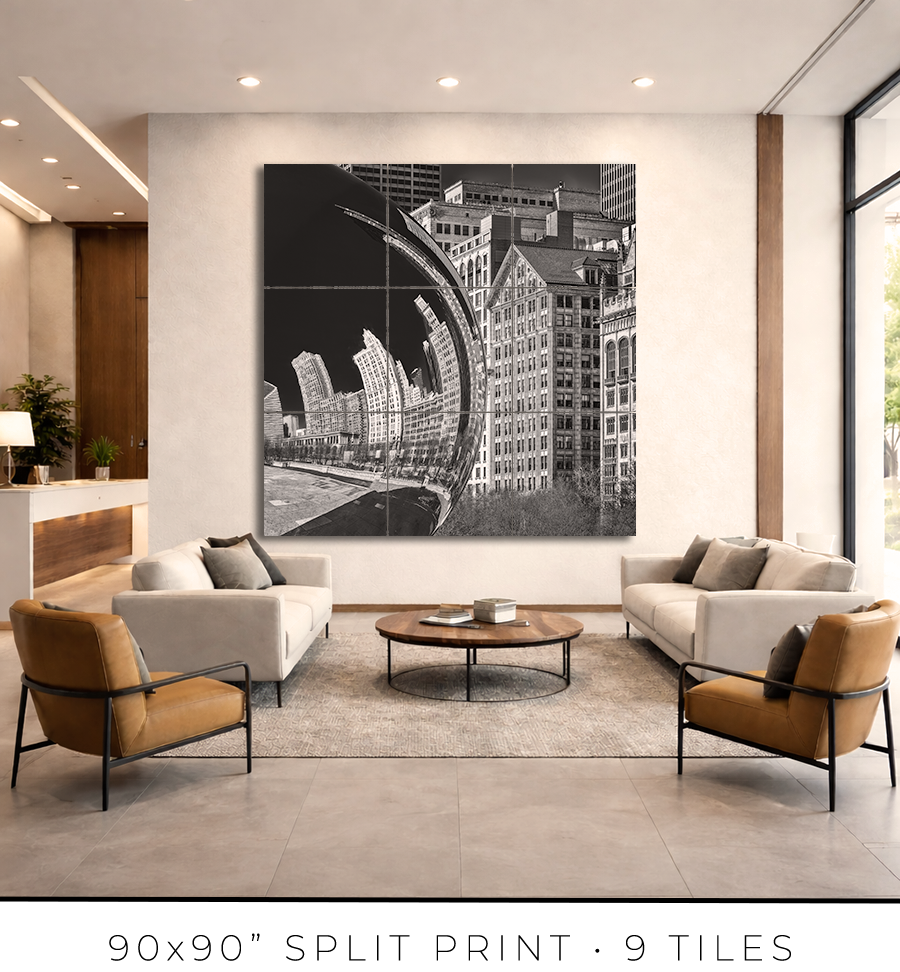 Cloud Gate Michigan Avenue Reflection - Igor Menaker Fine Art Photography