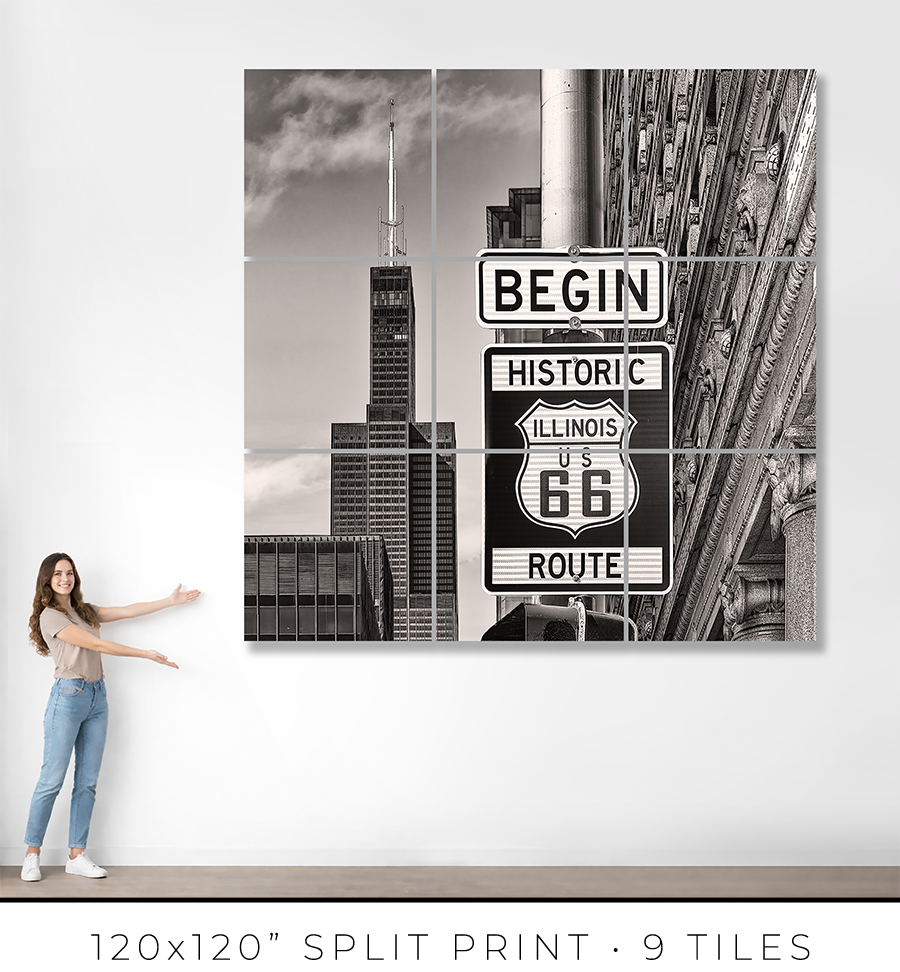 Historic Route 66 Begin Sign - Igor Menaker Fine Art Photography
