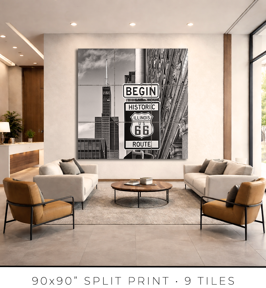 Historic Route 66 Begin Sign - Igor Menaker Fine Art Photography