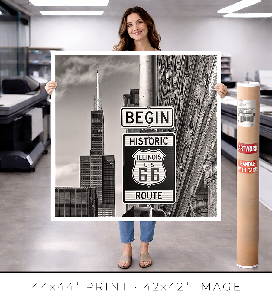 Historic Route 66 Begin Sign - Igor Menaker Fine Art Photography