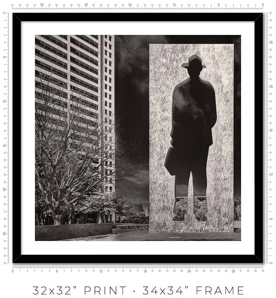 Man With a Briefcase Sculpture in Fort Worth TX - Igor Menaker Fine Art Photography