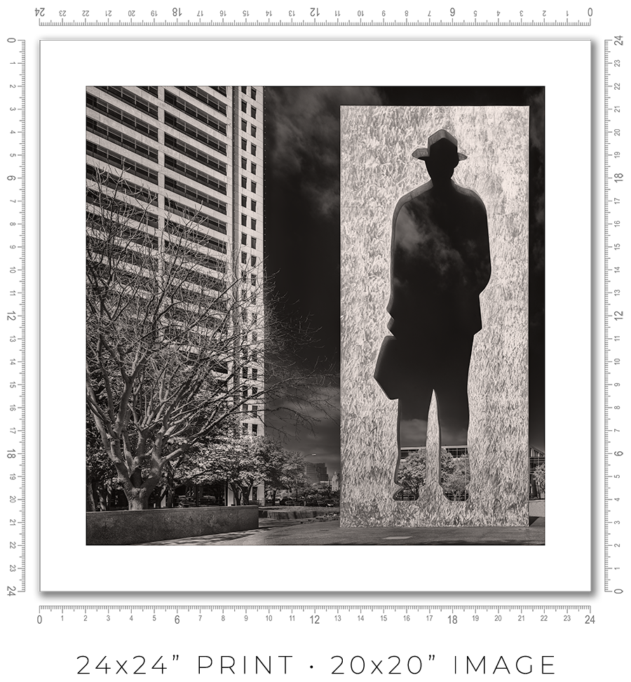 Man With a Briefcase Sculpture in Fort Worth TX - Igor Menaker Fine Art Photography