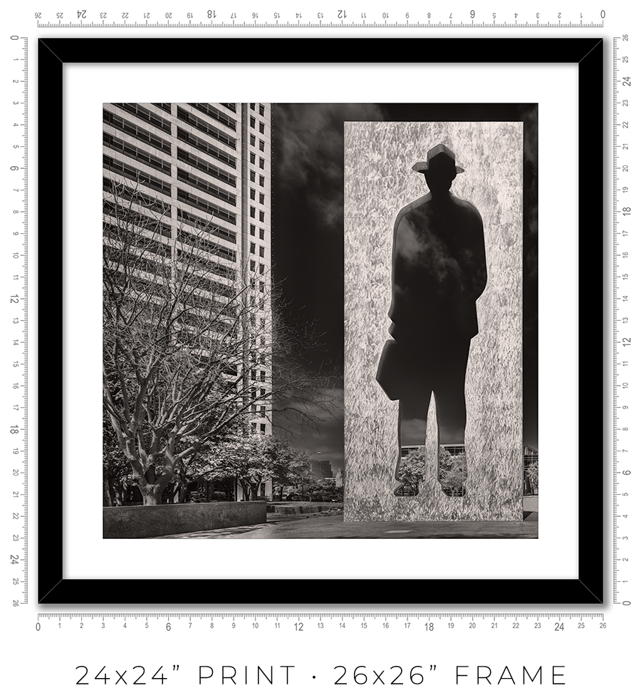 Man With a Briefcase Sculpture in Fort Worth TX - Igor Menaker Fine Art Photography