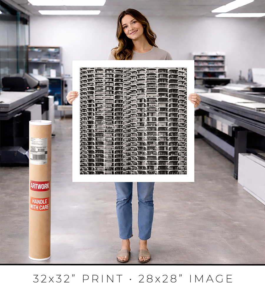 Marina City From London House Rooftop - Igor Menaker Fine Art Photography