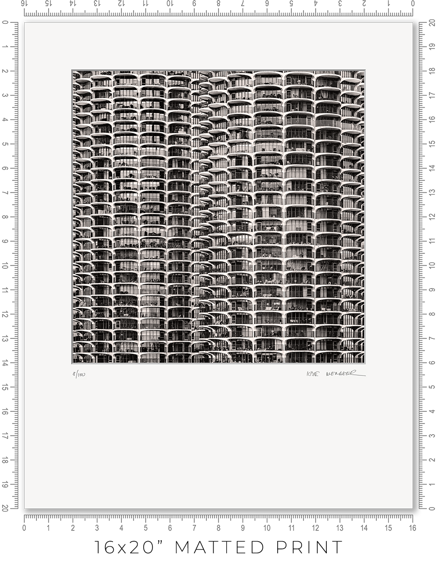 Marina City From London House Rooftop - Igor Menaker Fine Art Photography