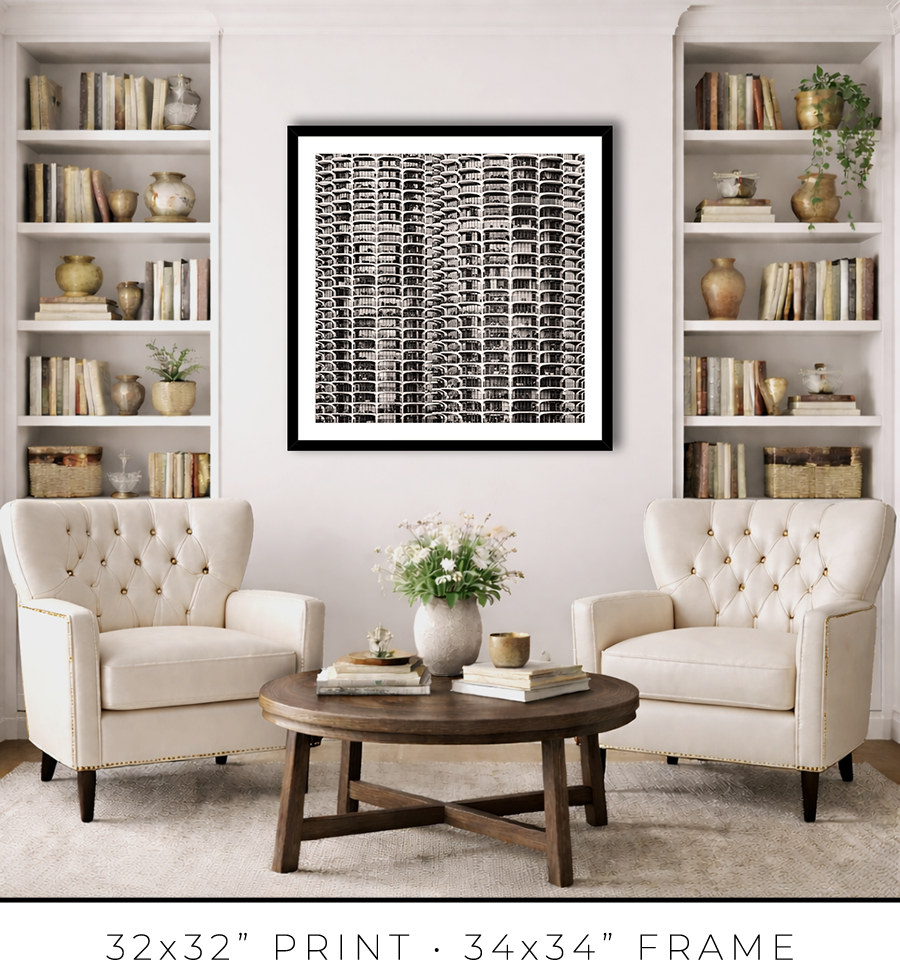 Marina City From London House Rooftop - Igor Menaker Fine Art Photography