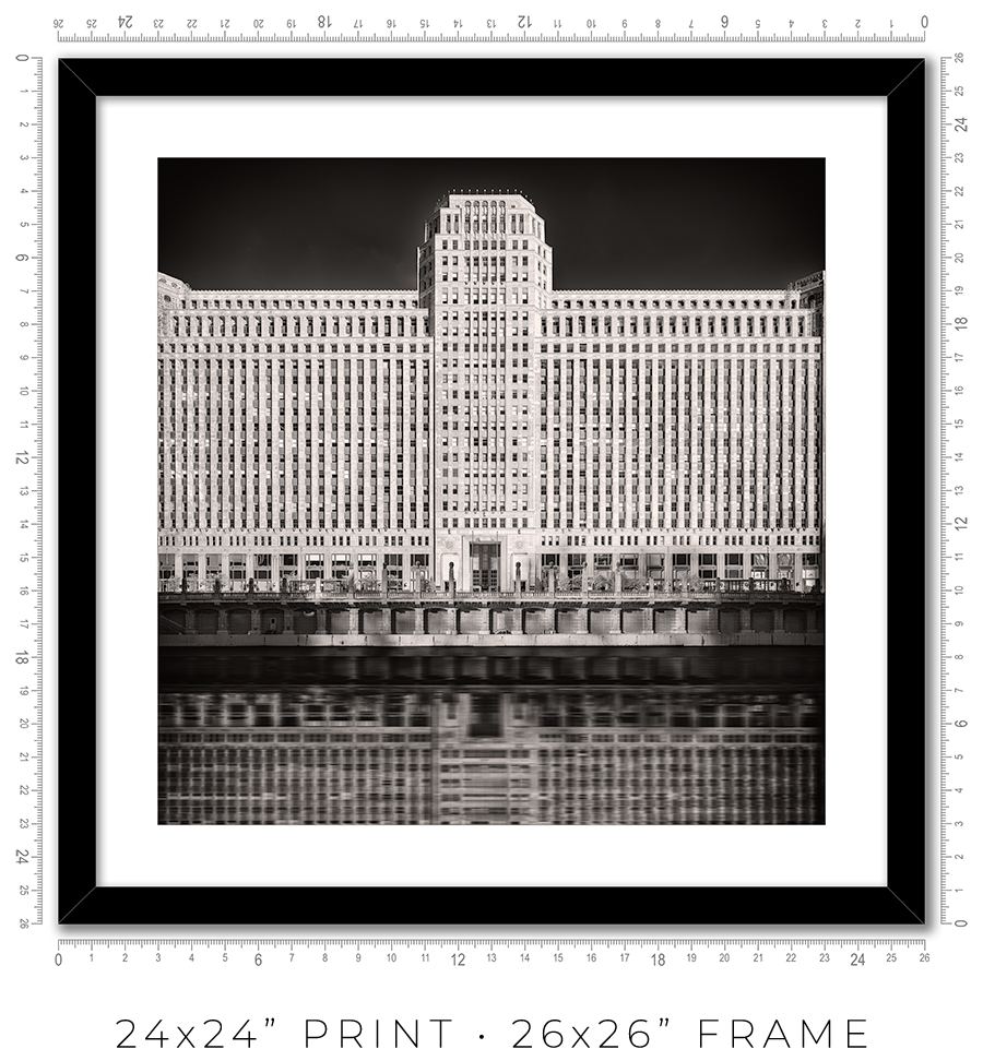 Merchandise Mart Reflected in Chicago River