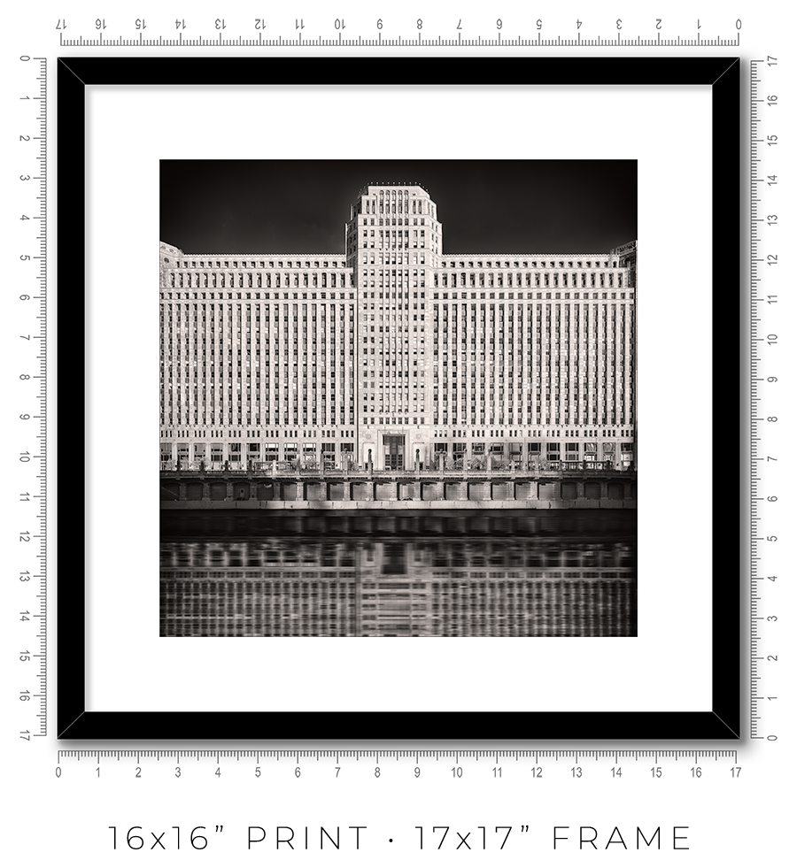 Merchandise Mart Reflected in Chicago River