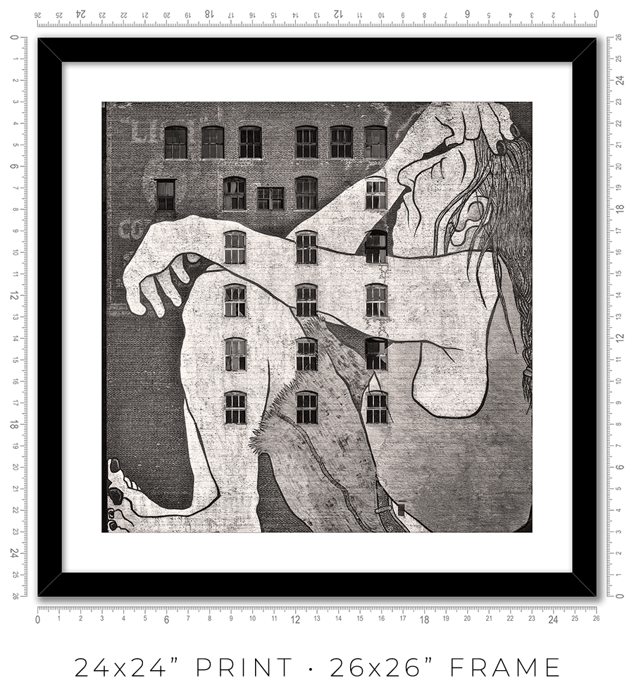 Native American Lost in Chicago Mural - Igor Menaker Fine Art Photography