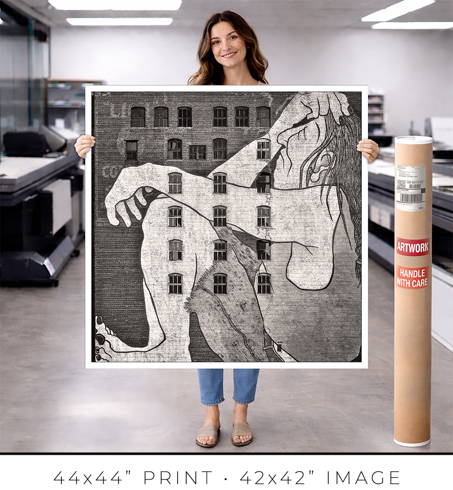Native American Lost in Chicago Mural - Igor Menaker Fine Art Photography