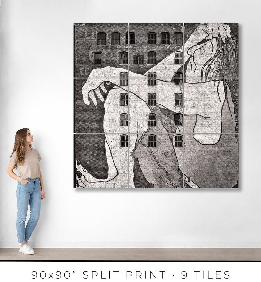 Native American Lost in Chicago Mural - Igor Menaker Fine Art Photography