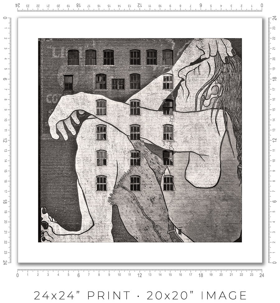 Native American Lost in Chicago Mural - Igor Menaker Fine Art Photography