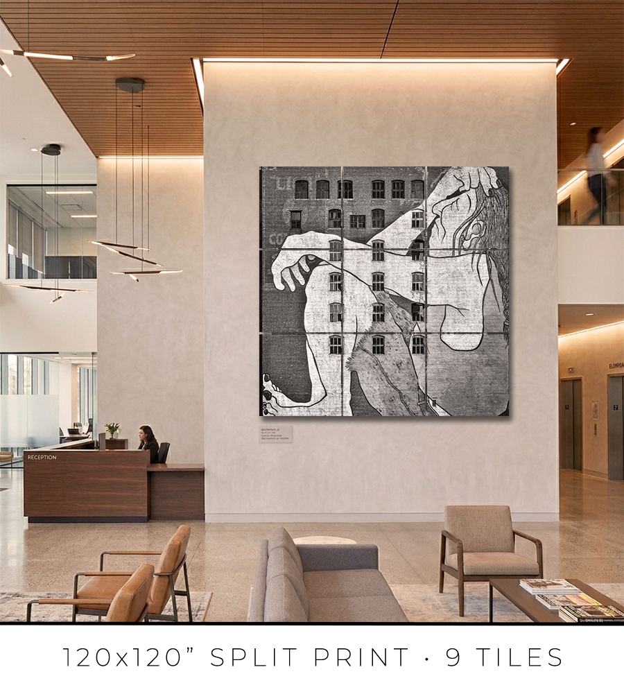 Native American Lost in Chicago Mural - Igor Menaker Fine Art Photography