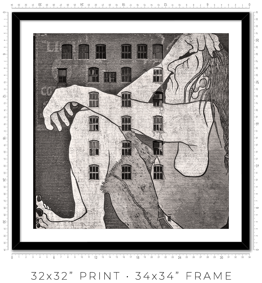 Native American Lost in Chicago Mural - Igor Menaker Fine Art Photography