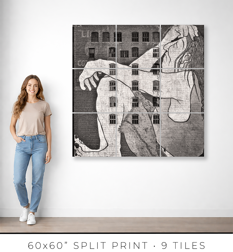 Native American Lost in Chicago Mural - Igor Menaker Fine Art Photography