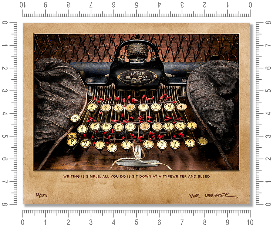 Writing is simple: all you do is sit down at a typewriter and bleed