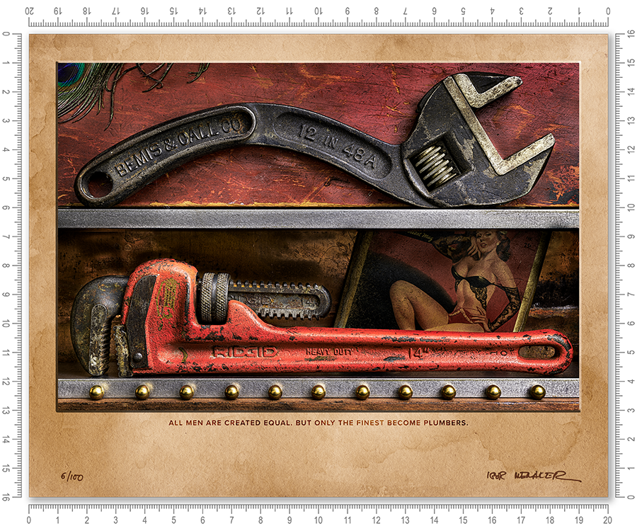 All men are created equal. But only the finest become plumbers. - Igor Menaker Fine Art Photography