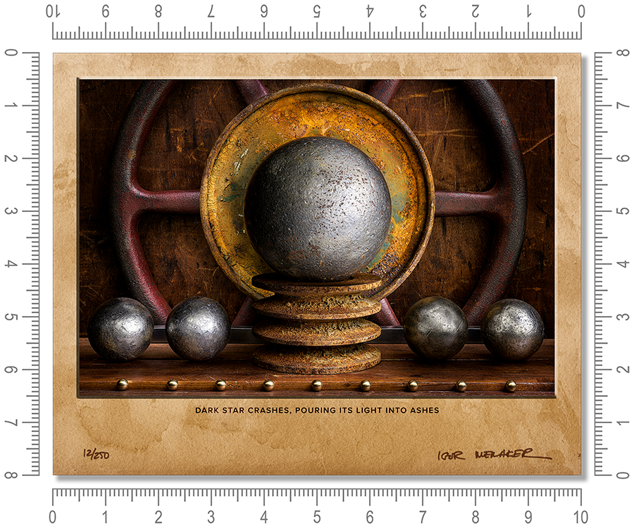 Dark star crashes, pouring its light into ashes