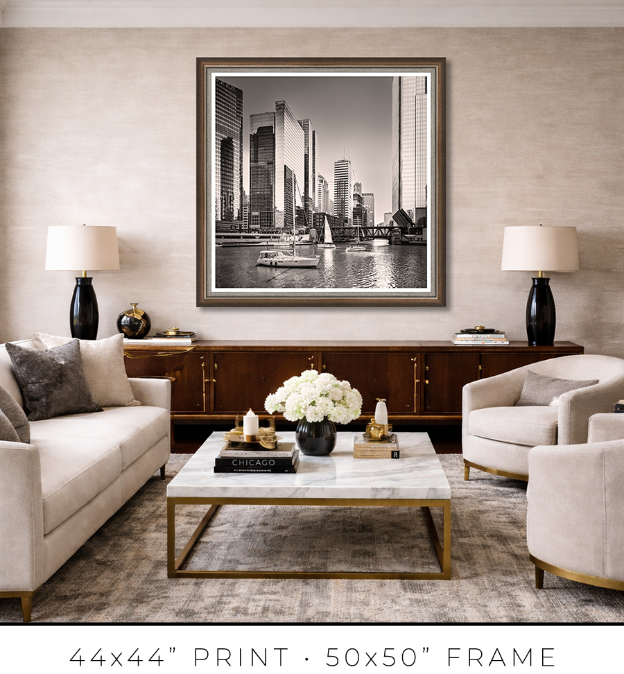 Sailboats Waiting At Wolf Point - Igor Menaker Fine Art Photography