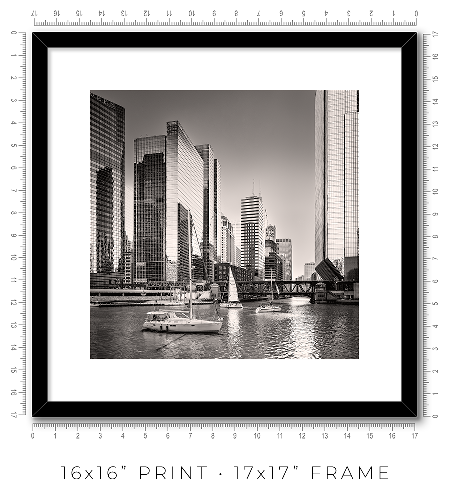 Sailboats Waiting At Wolf Point - Igor Menaker Fine Art Photography