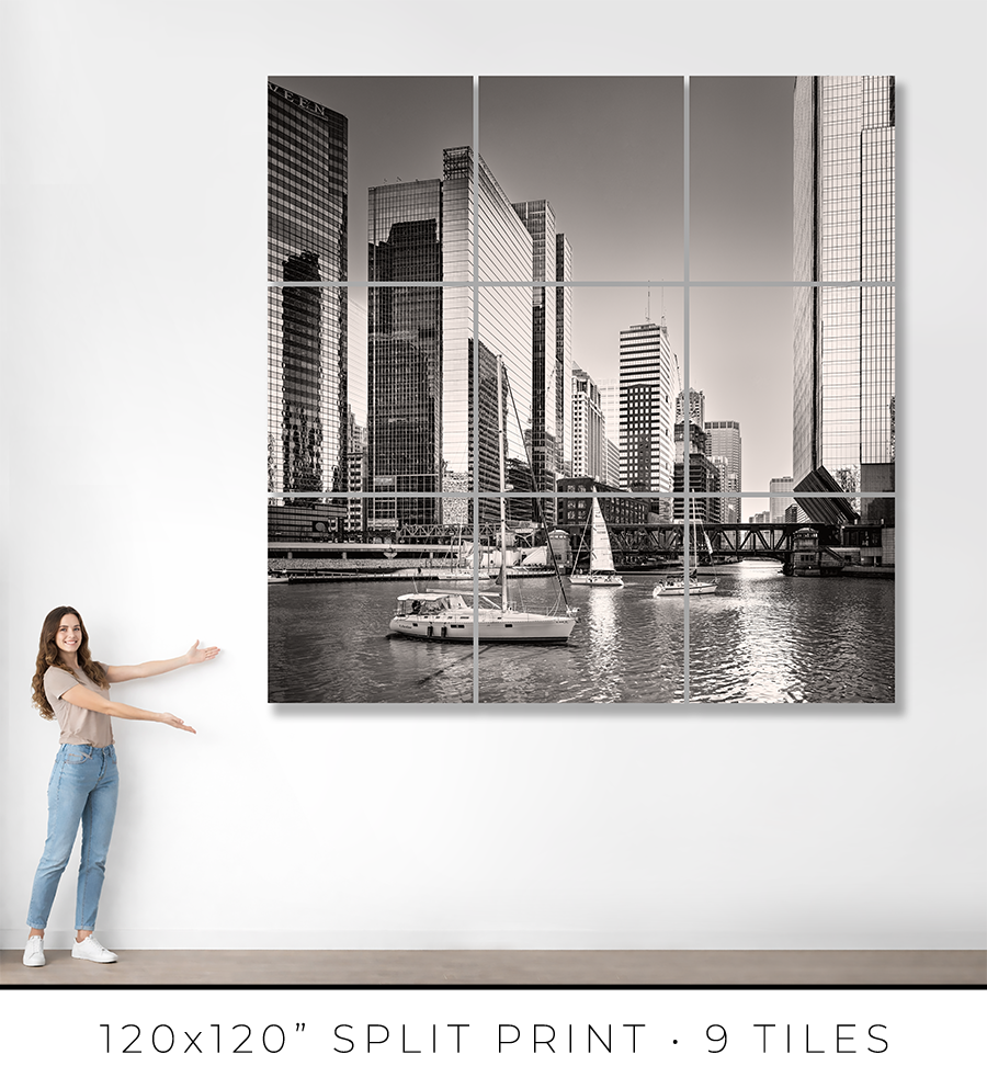 Sailboats Waiting At Wolf Point - Igor Menaker Fine Art Photography