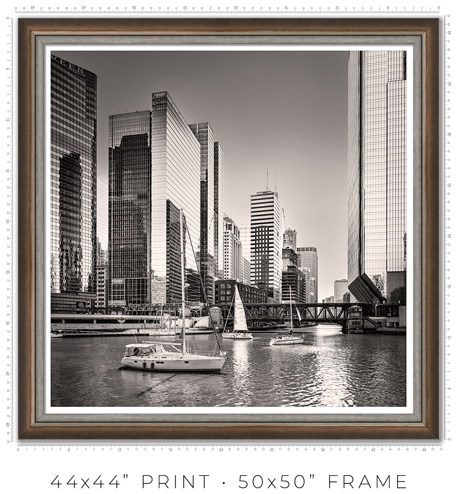 Sailboats Waiting At Wolf Point - Igor Menaker Fine Art Photography