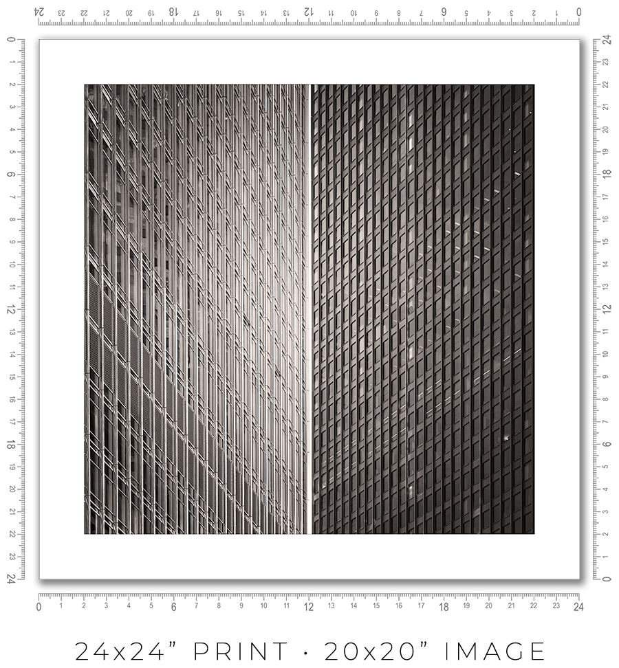 Sliver of Light Between Glass Towers