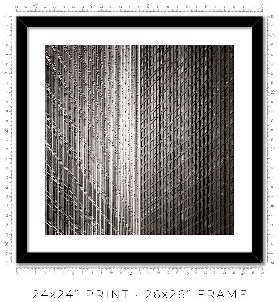 Sliver of Light Between Glass Towers