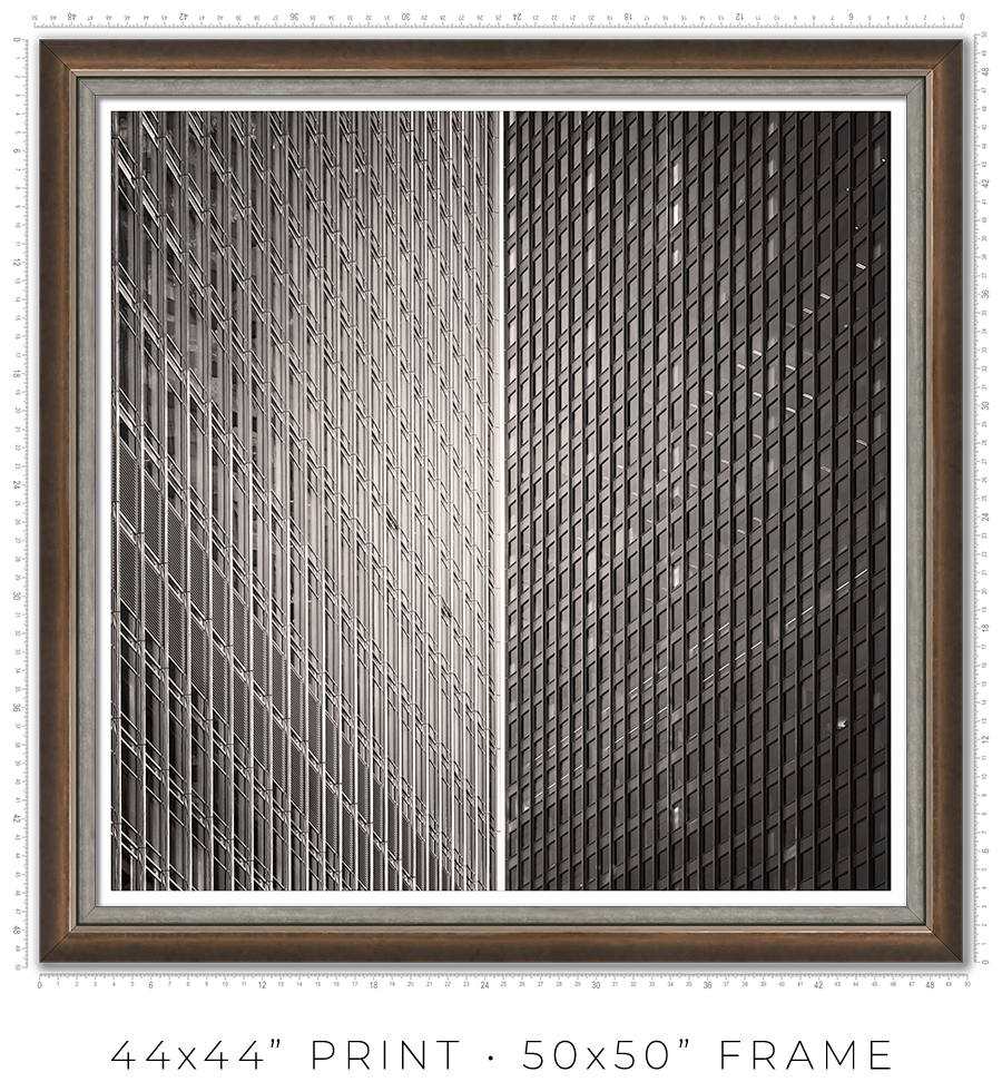 Sliver of Light Between Glass Towers